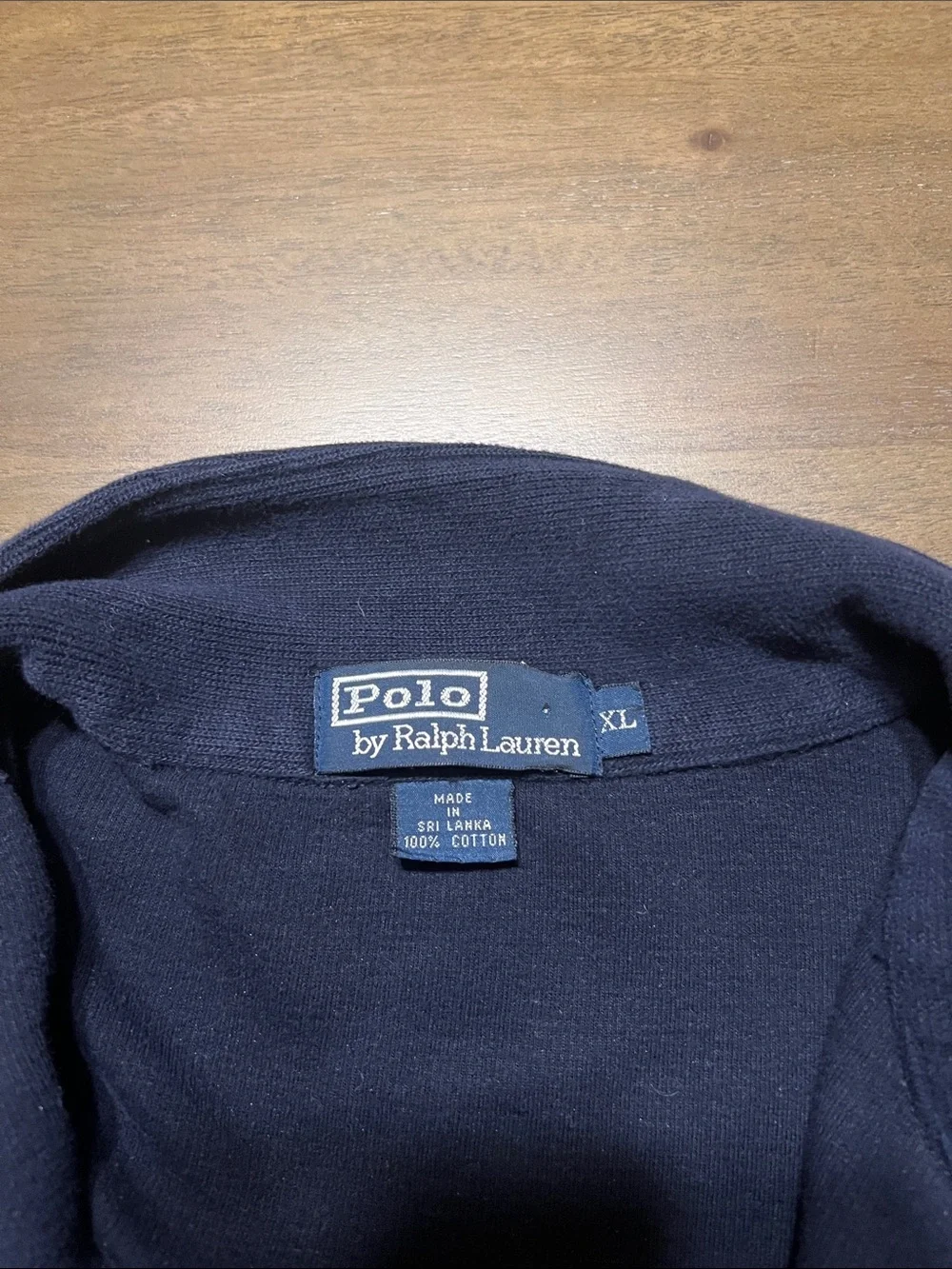 Polo by Ralph Lauren Navy Crewneck Cotton Sweater